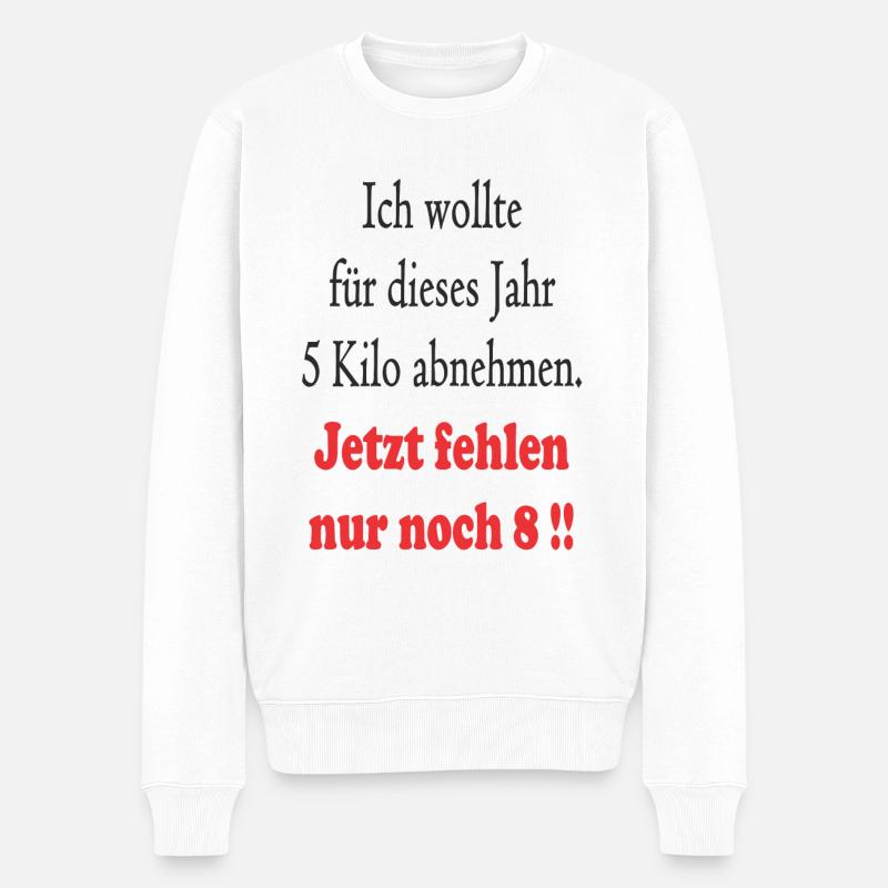 Spruch abnehmen - Männer Premium Bio Pullover - Weiß