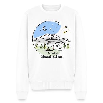 Mont Elbrouz Caucase Randonnée Alpinisme Souvenir - Pull Premium bio Homme - blanc - Devant - Thijin (182cm)