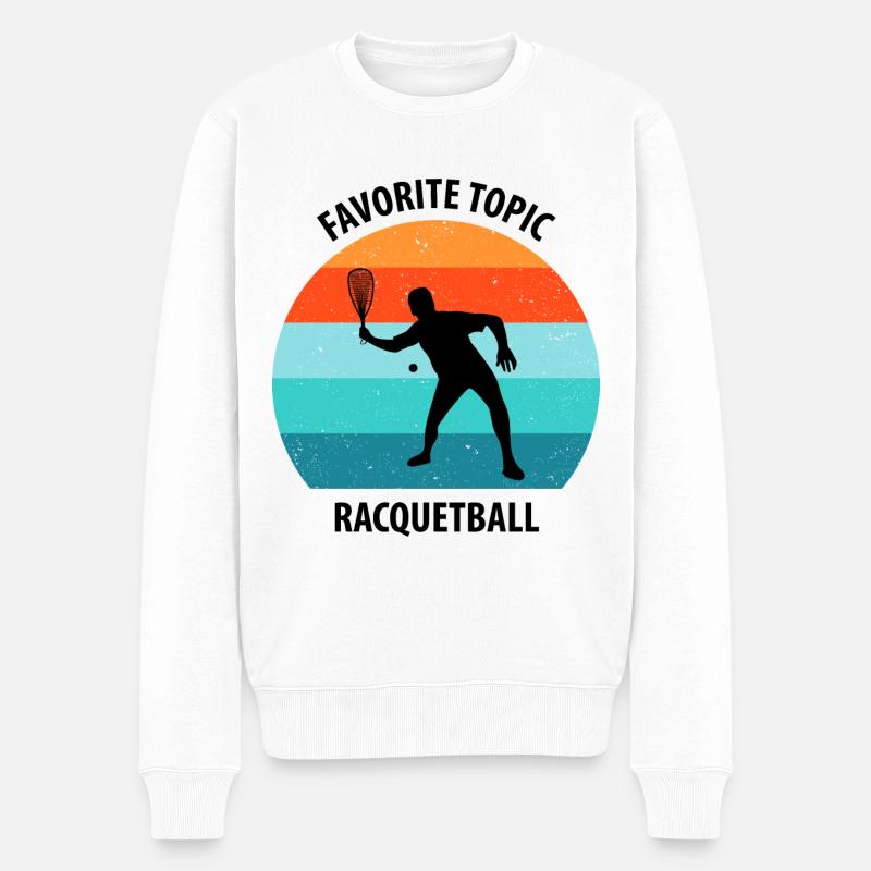 Racqueetball - Männer Premium Bio Pullover - Weiß