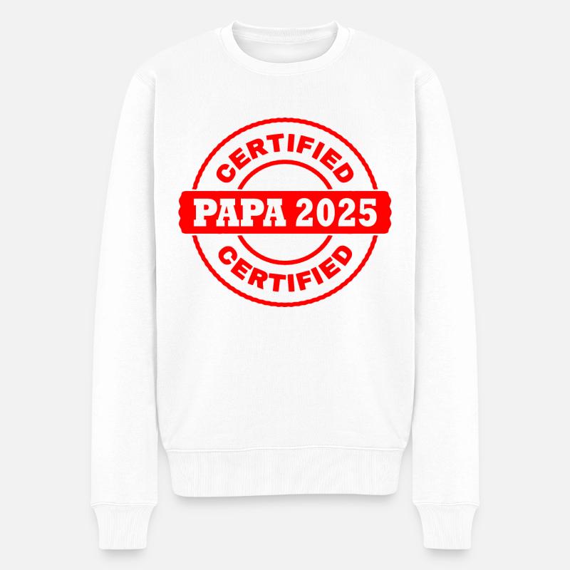 Papa 2025 - Pull Premium bio Homme - blanc