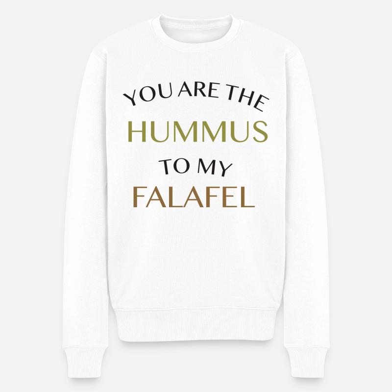 YOU ARE THE HUMMUS TO MY FALAFEL - Männer Premium Bio Pullover - Weiß