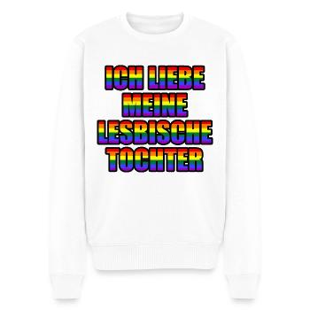 Ich Liebe Meine Lesbische Tochter - Männer Premium Bio Pullover - Weiß - Vorne - Thijin (182cm)