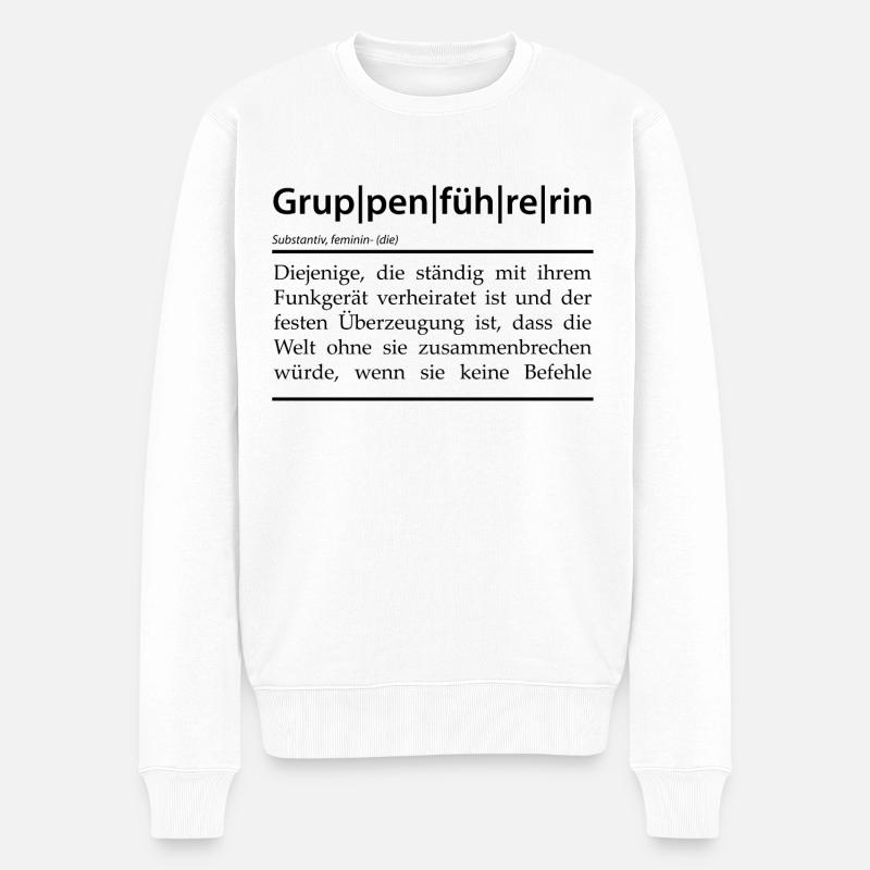 Definition Gruppenführerin - Männer Premium Bio Pullover - Weiß