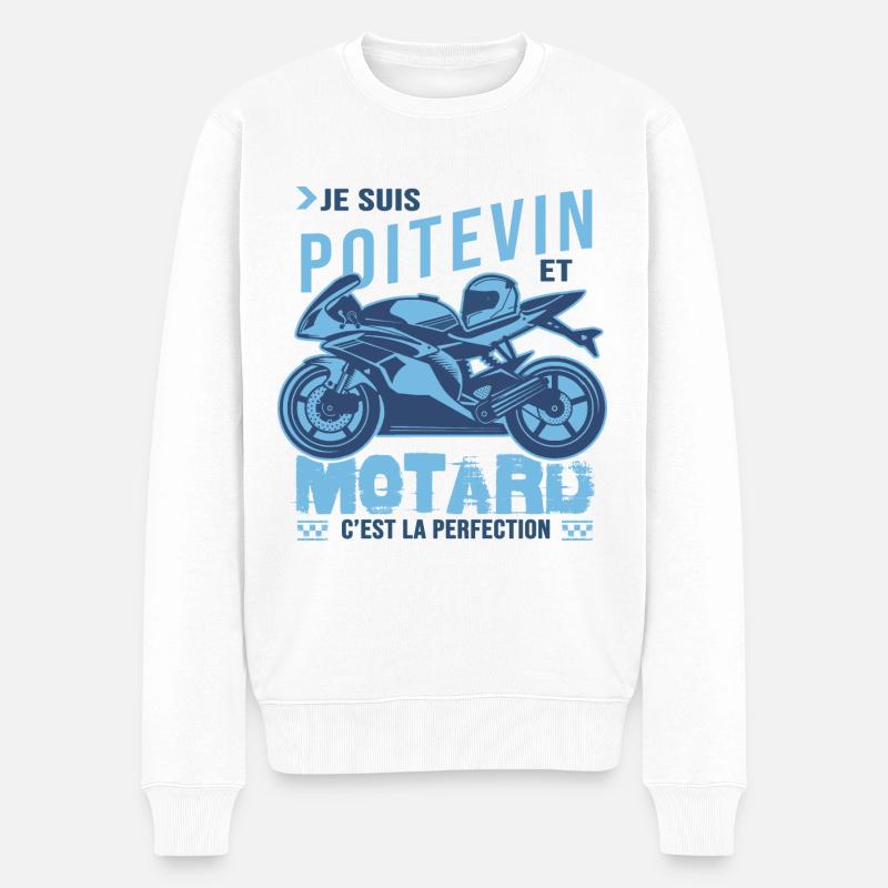 motard parfait poitevin parfait - Pull Premium bio Homme - blanc