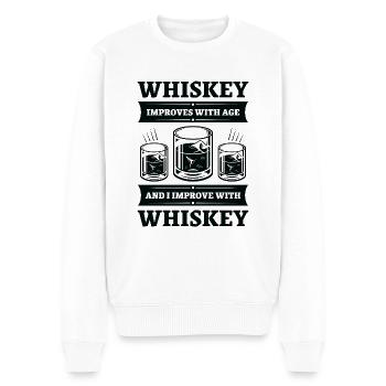 Le whisky s’améliore avec l’âge - Pull Premium bio Homme - blanc - Devant - Thijin (182cm)