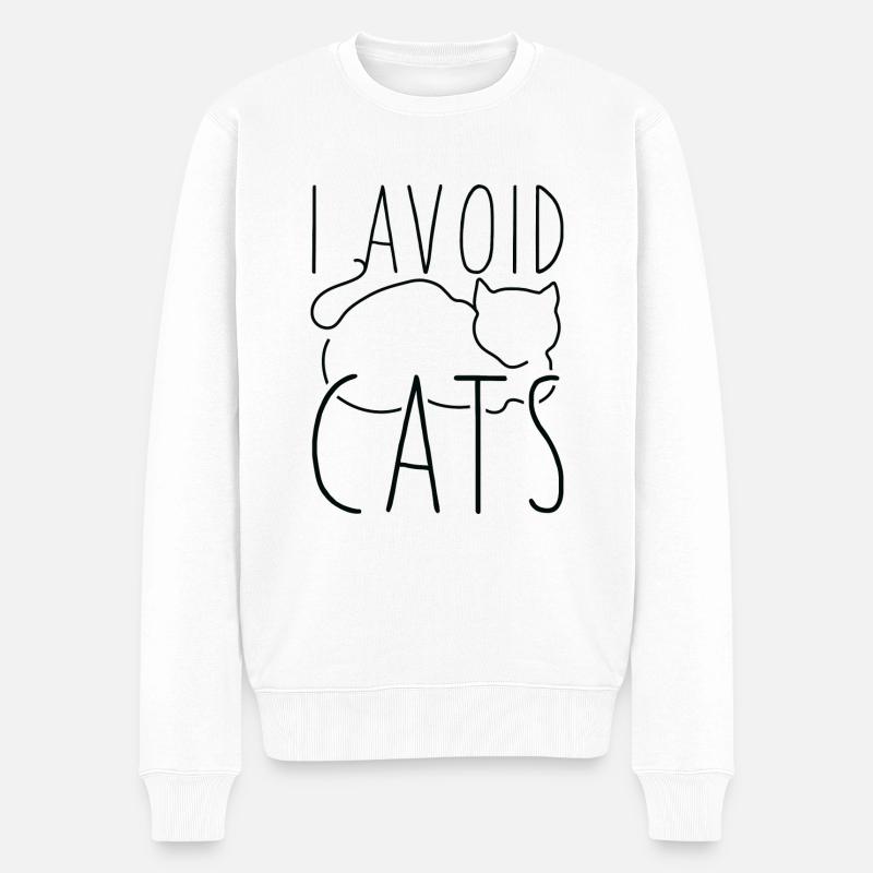 J’évite les chats - Pull Premium bio Homme - blanc