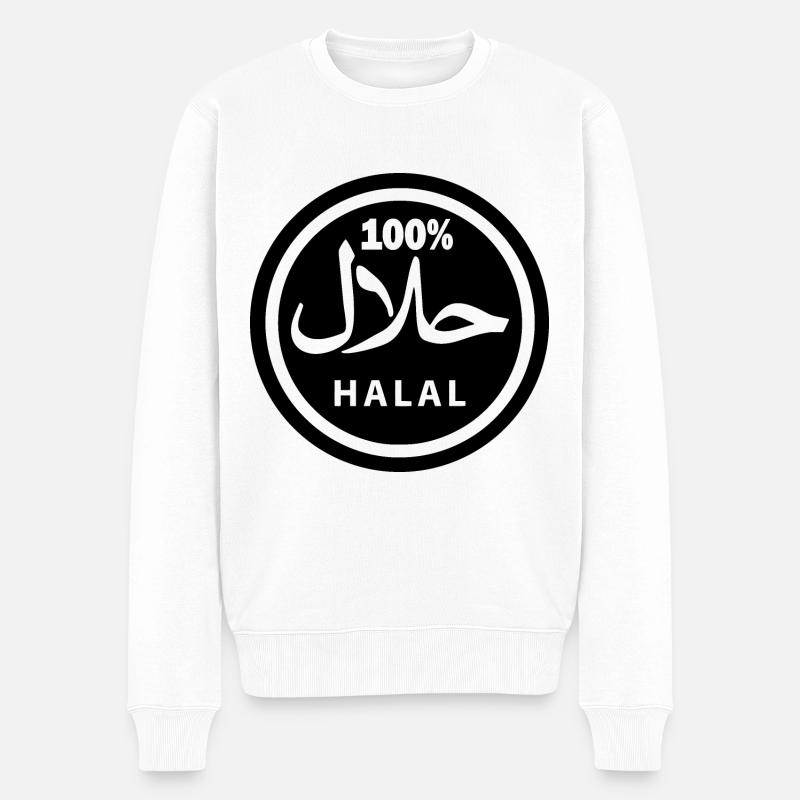 Halal - Männer Premium Bio Pullover - Weiß