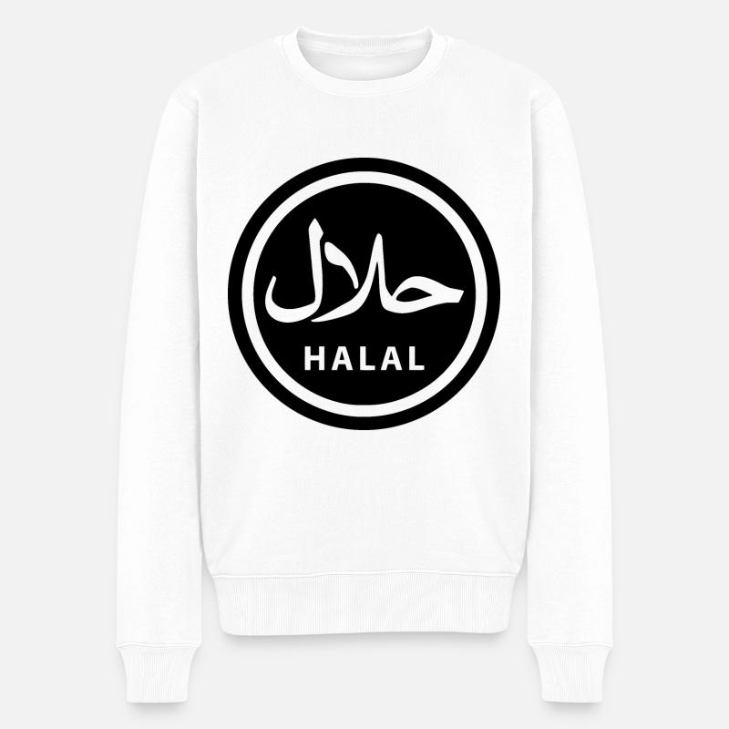 Halal - Männer Premium Bio Pullover - Weiß