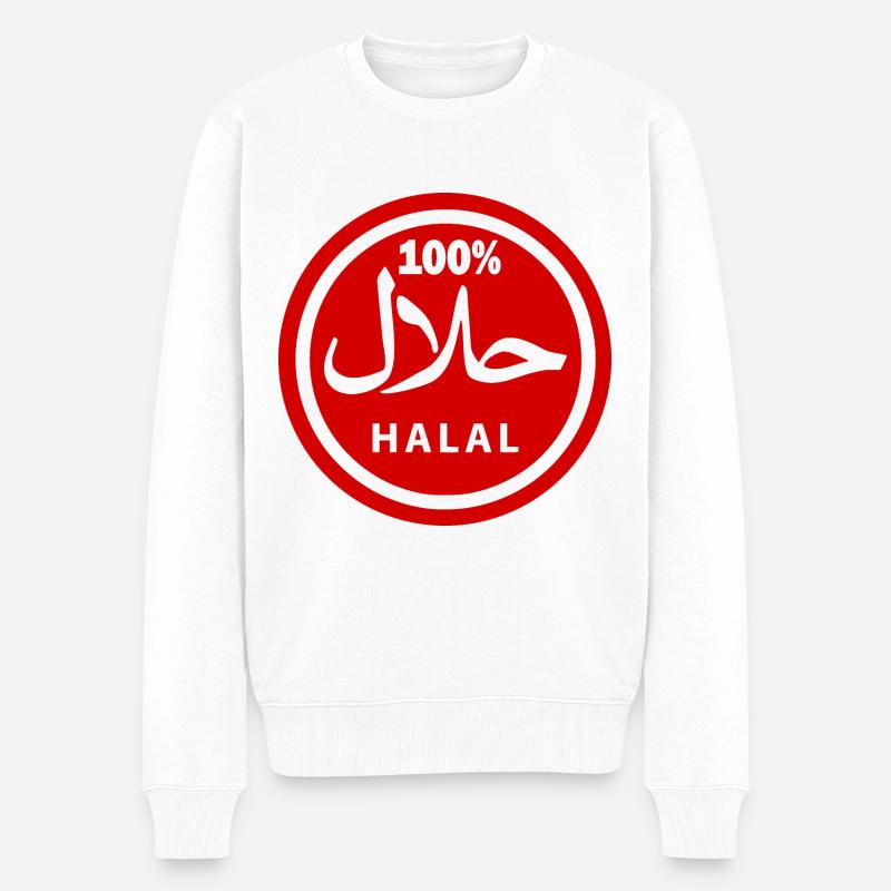 Halal - Männer Premium Bio Pullover - Weiß