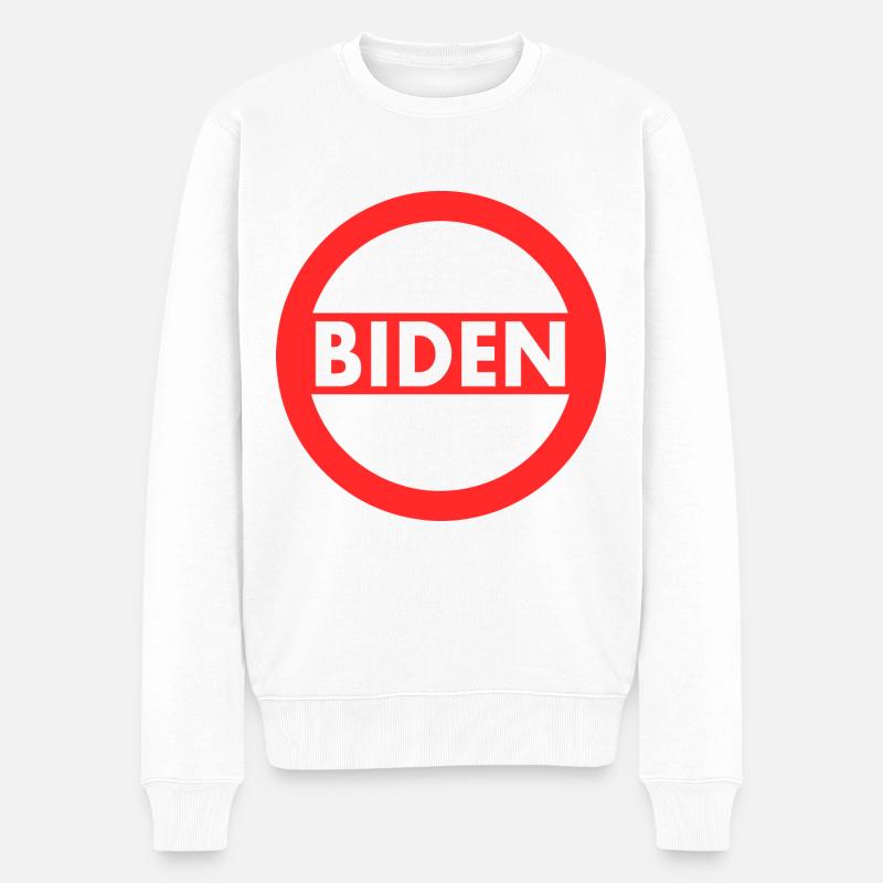 Joe Biden - Männer Premium Bio Pullover - Weiß