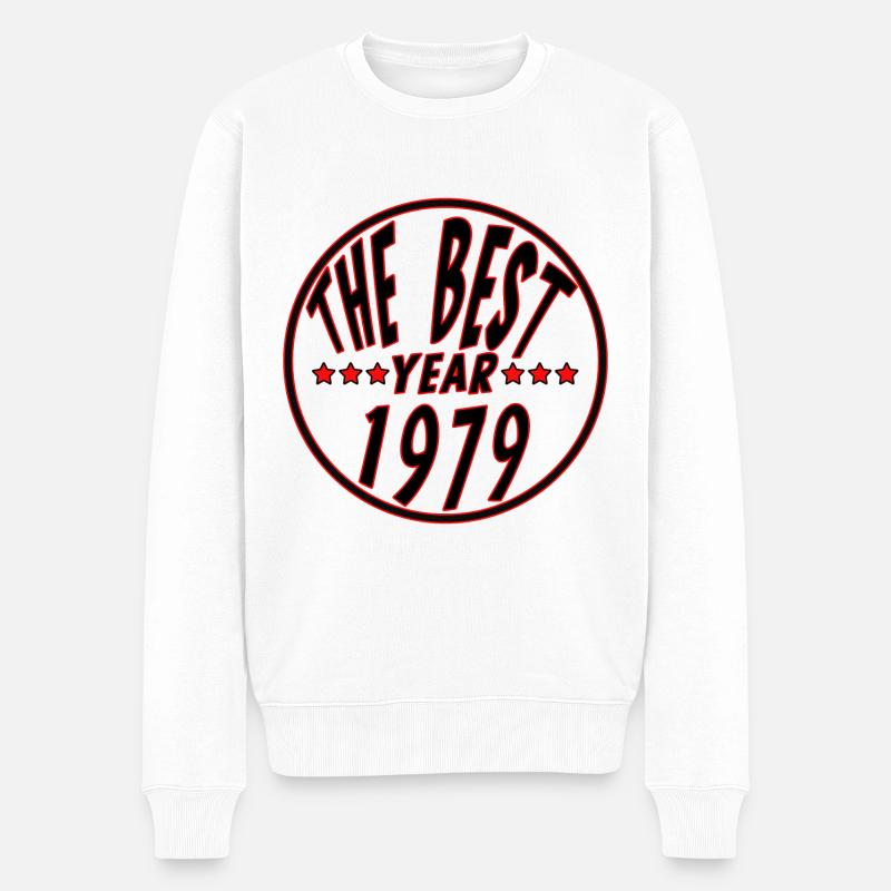 THE BEST YEAR 1979 - Pull Premium bio Homme - blanc
