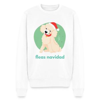 Fleas navidad - Männer Premium Bio Pullover - Weiß - Vorne - Thijin (182cm)
