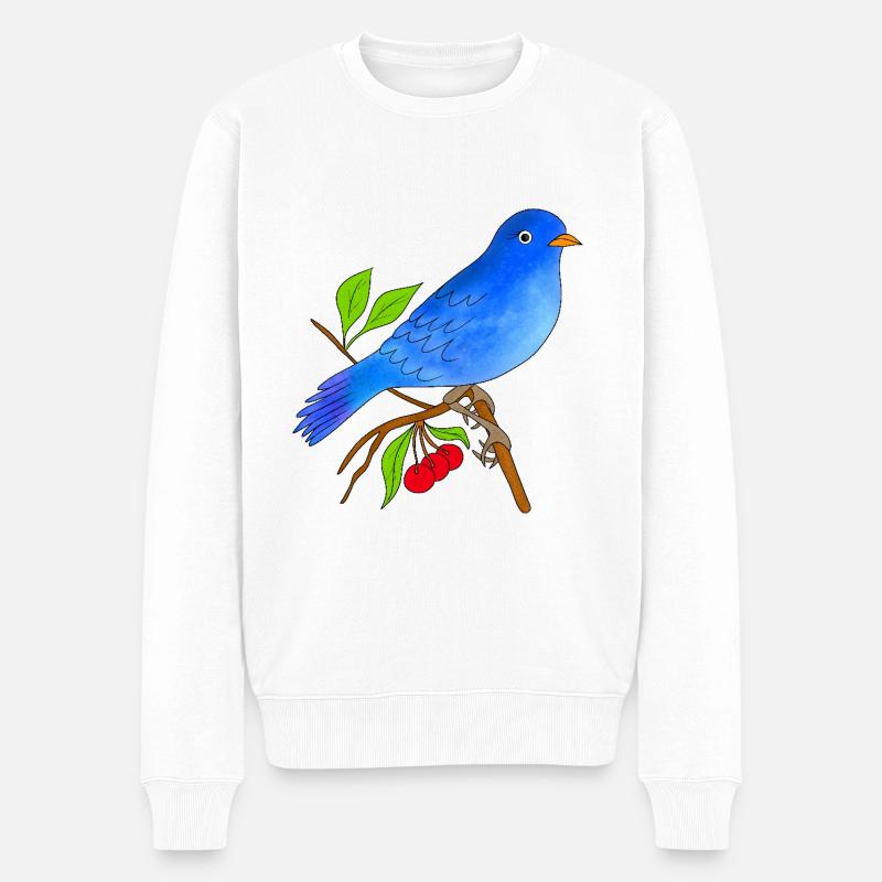 Oiseau bleu - Pull Premium bio Homme - blanc