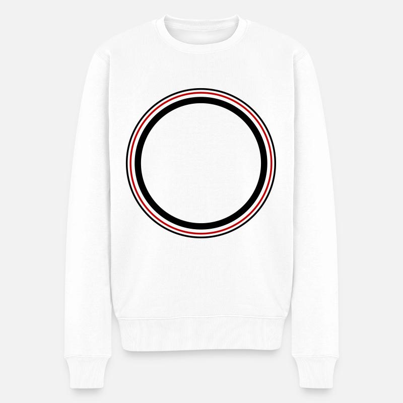 Kreis symbol - Männer Premium Bio Pullover - Weiß