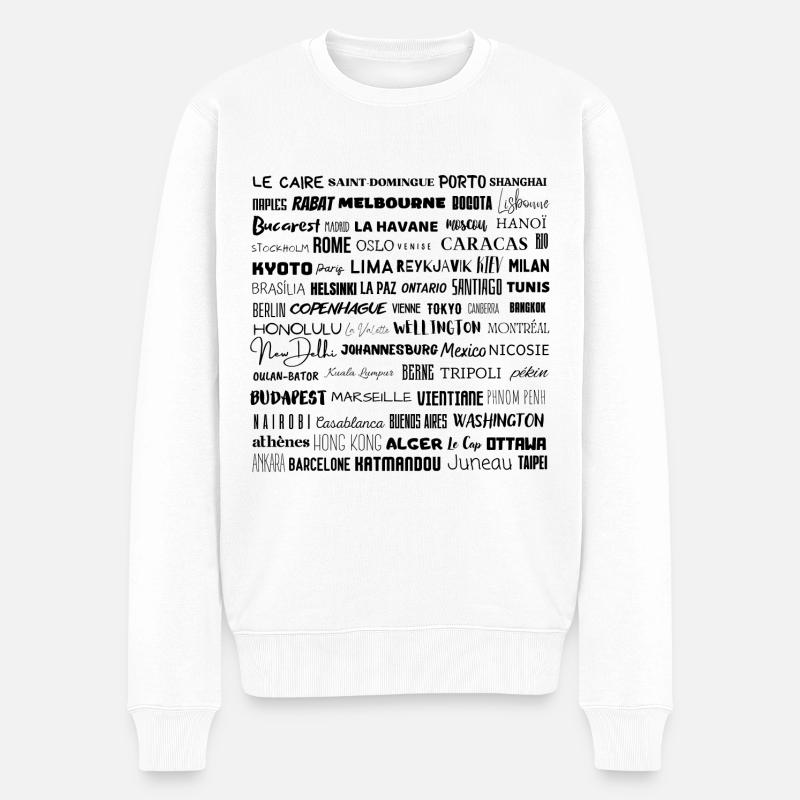 Villes du monde - Pull Premium bio Homme - blanc