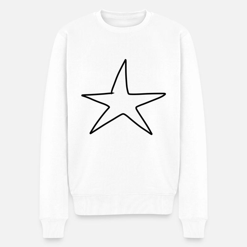 Modèle de symbole d’étoile - Pull Premium bio Homme - blanc