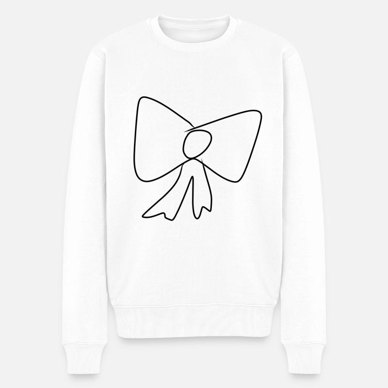 Loop Icon Pattern - Men's Premium Organic Jumper - white