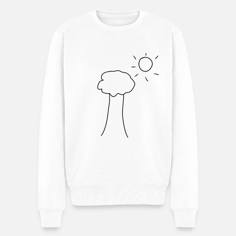 Arbre, Soleil, Nature - Pull Premium bio Homme - blanc