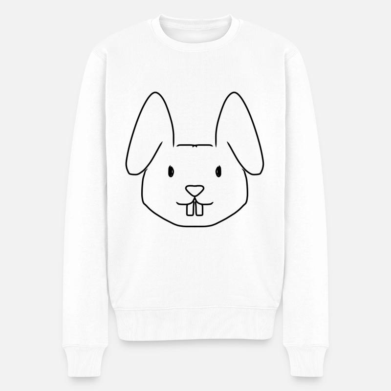 Lapin Lapin Animal Icône - Pull Premium bio Homme - blanc