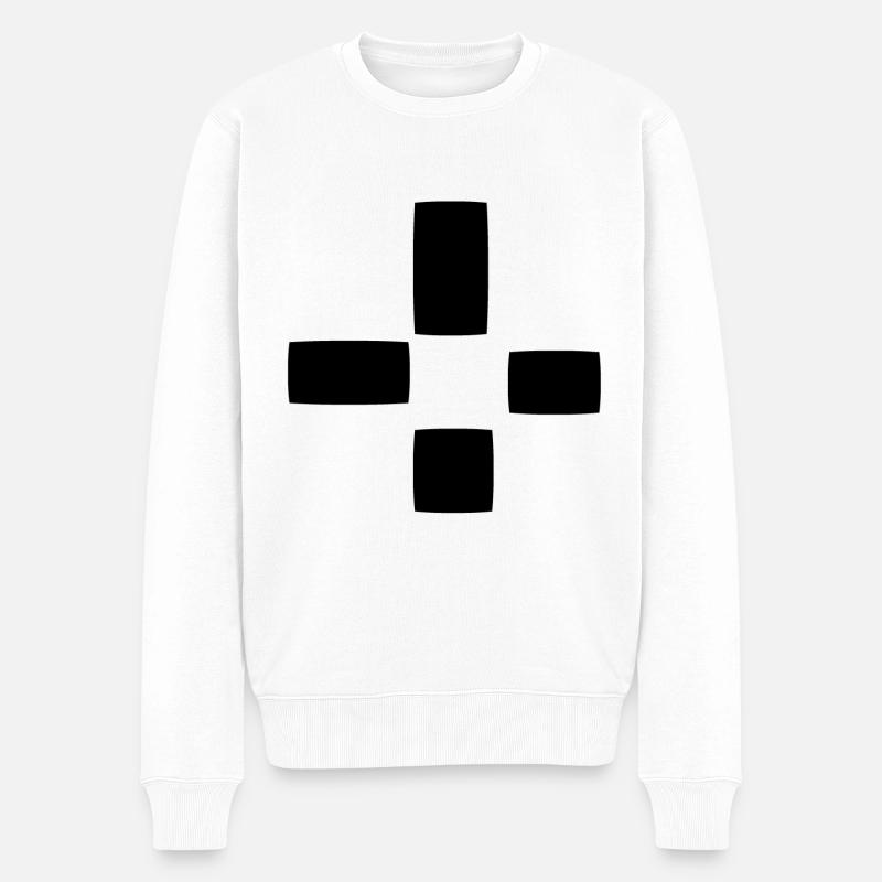 Square Pattern Four Shapes Shape - Men's Premium Organic Jumper - white