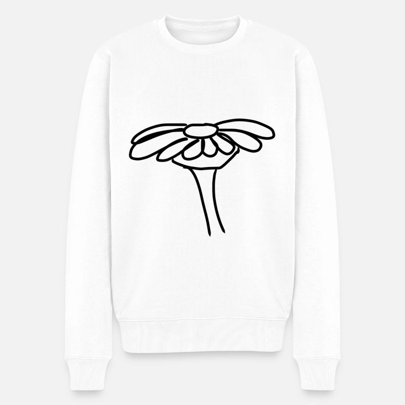 Page d’icône de fleur - Pull Premium bio Homme - blanc