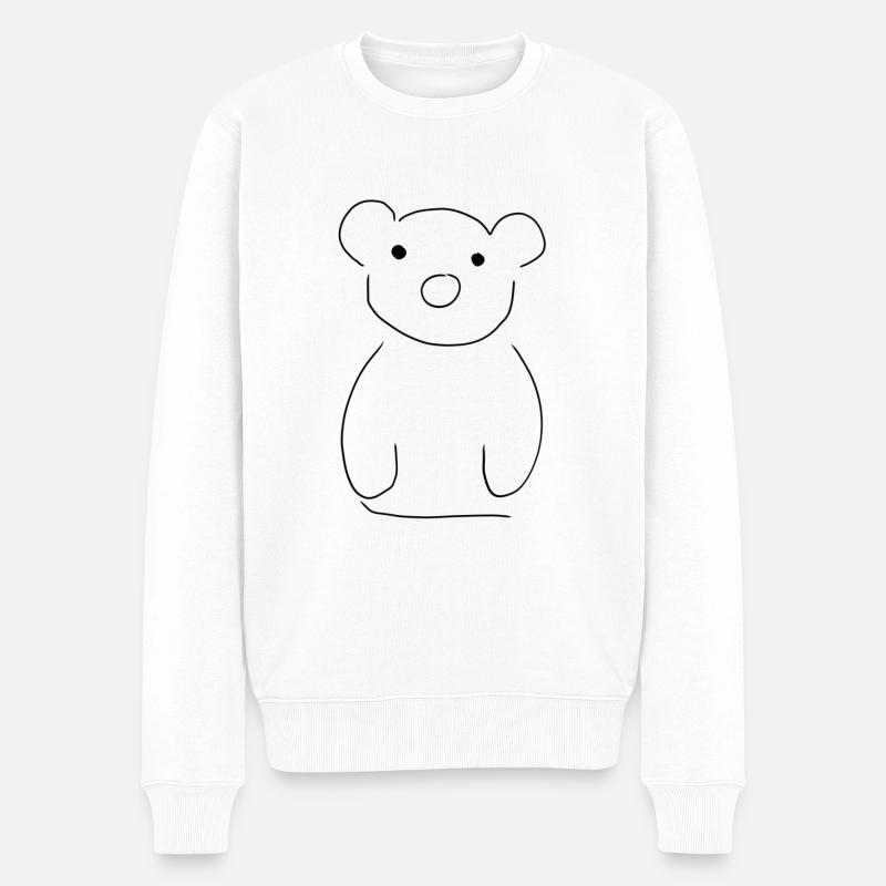 Symbole de l’ours animal - Pull Premium bio Homme - blanc