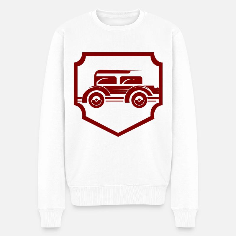 Auto - Oldtimer - Nostalgisch Fahrzeuge - Männer Premium Bio Pullover - Weiß