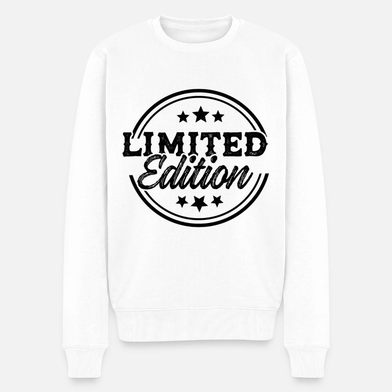 Limited Edition - Männer Premium Bio Pullover - Weiß