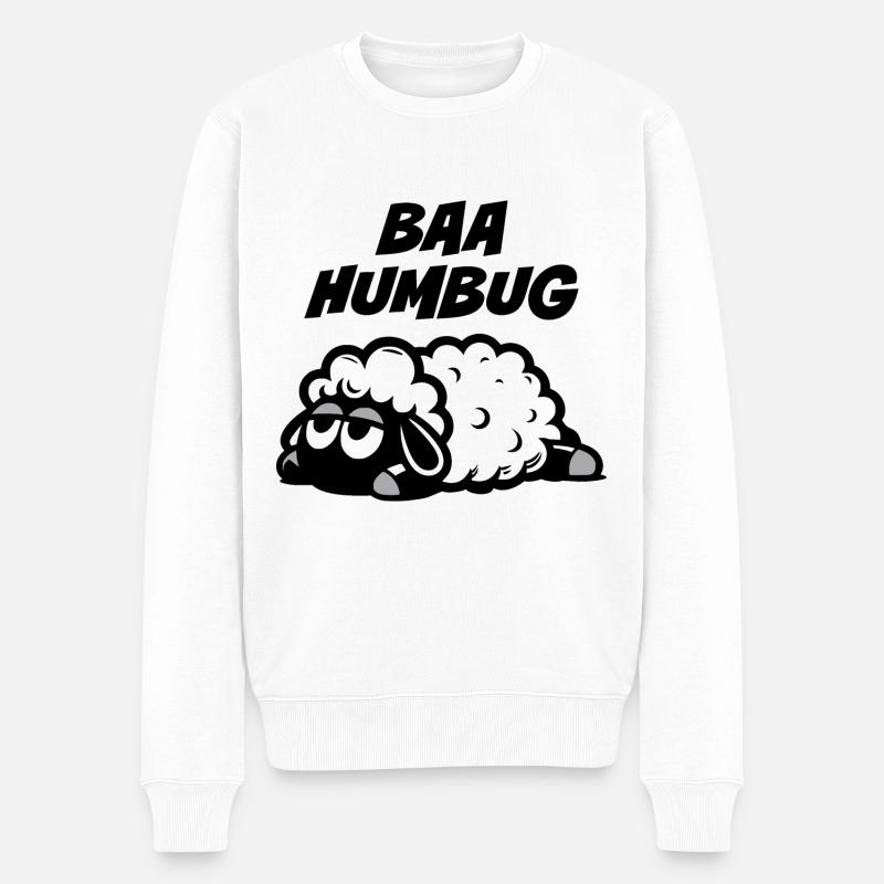 Baa Humbug - Männer Premium Bio Pullover - Weiß