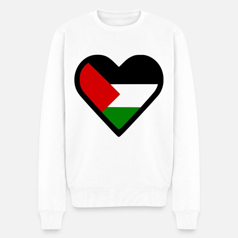 Free palestine - Pull Premium bio Homme - blanc