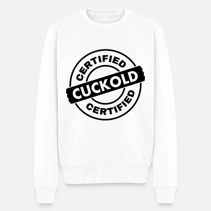 cuckold - Männer Premium Bio Pullover - Weiß