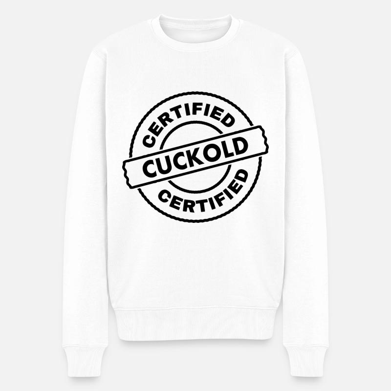 certified cuckold - Pull Premium bio Homme - blanc