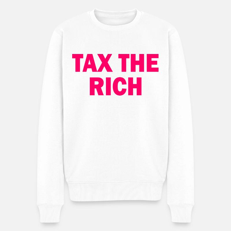 Tax the rich - Pull Premium bio Homme - blanc