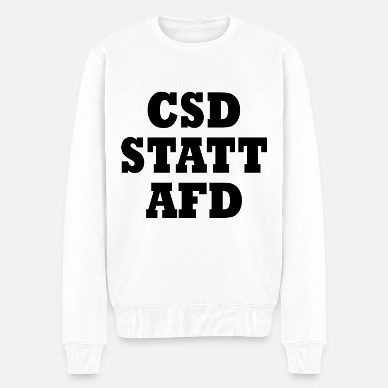 Csd statt afd - Männer Premium Bio Pullover - Weiß