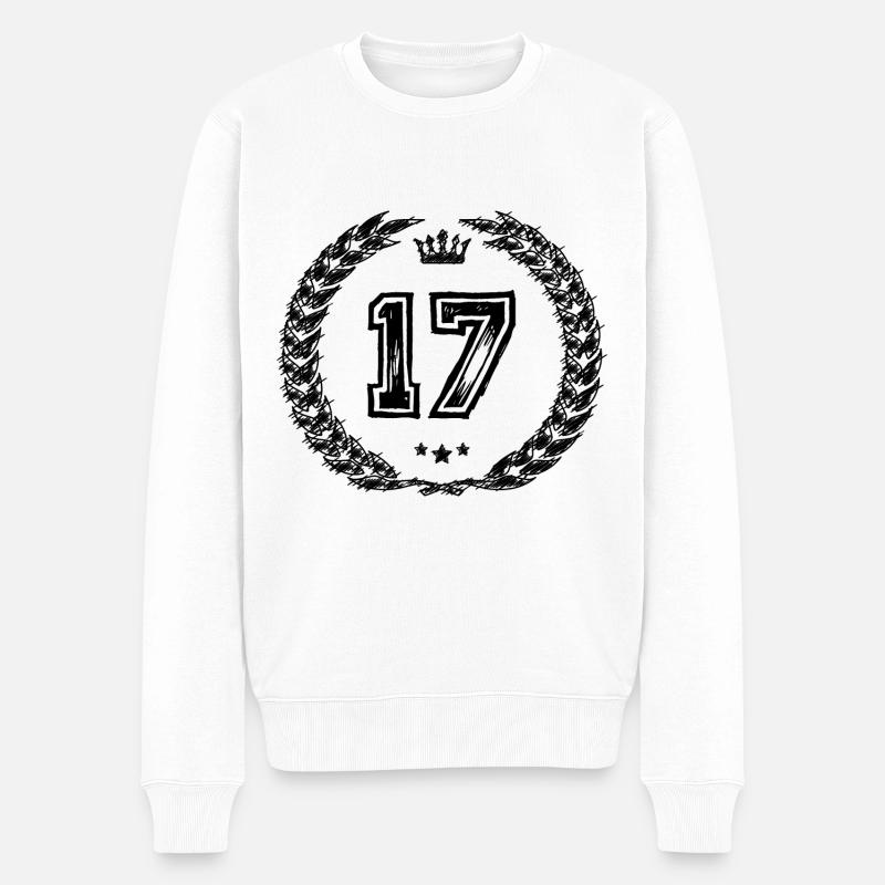 17 Nombre de couronne - Pull Premium bio Homme - blanc