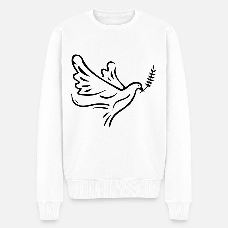 Symbole de la colombe - Pull Premium bio Homme - blanc