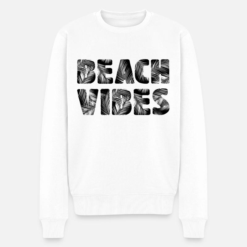 Ambiance de plage - Pull Premium bio Homme - blanc