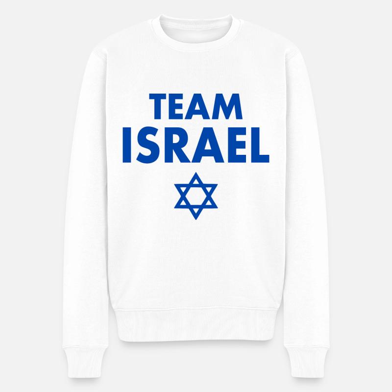 Team israel - Männer Premium Bio Pullover - Weiß