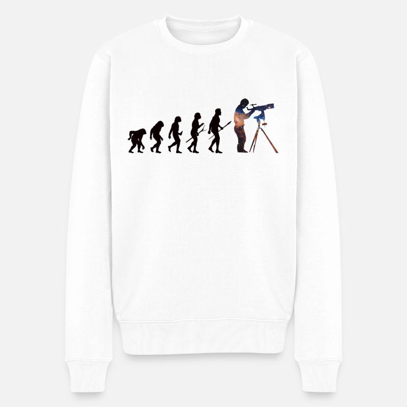 Astronomie Evolution Astrophotographie Cadeau - Pull Premium bio Homme - blanc