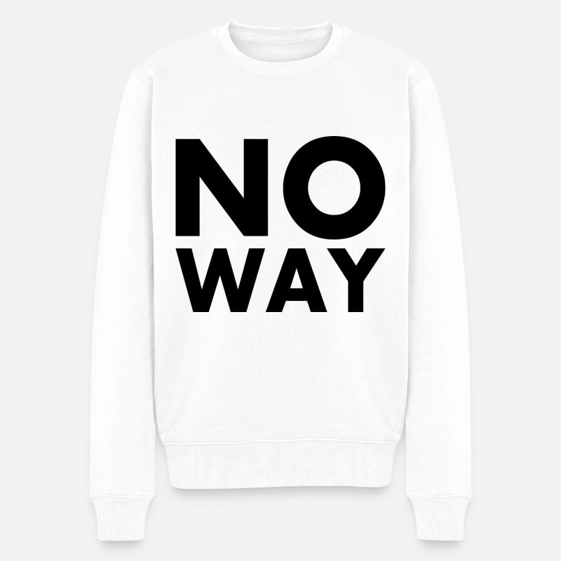 No way - Pull Premium bio Homme - blanc