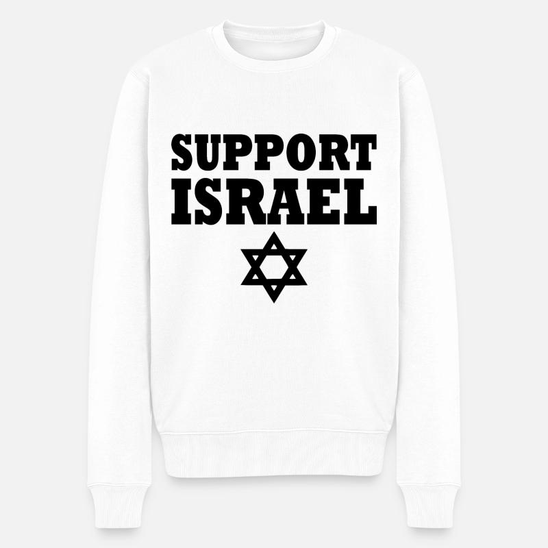 Support israel - Pull Premium bio Homme - blanc