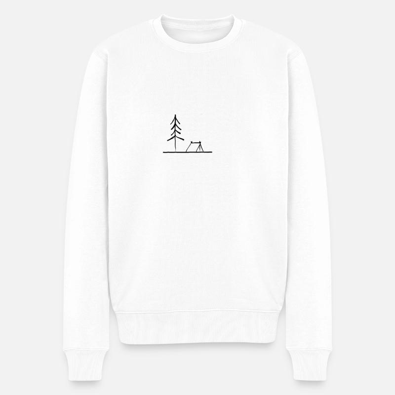 Camping 2 Paysage - Pull Premium bio Homme - blanc