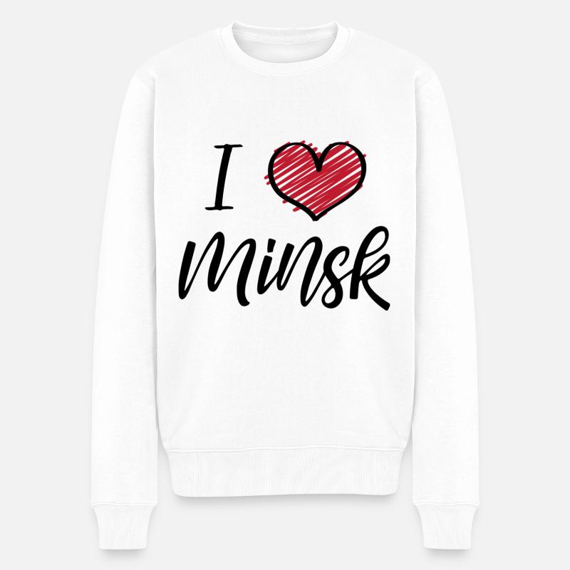 J’aime Minsk - Pull Premium bio Homme - blanc