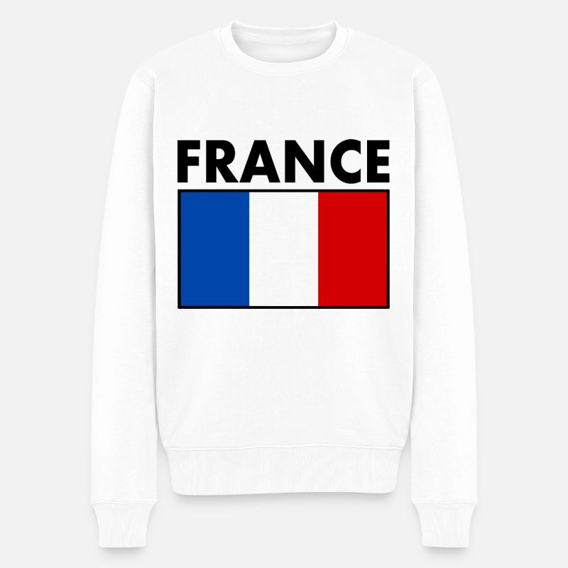 FRANCE DRAPEAU - Pull Premium bio Homme - blanc