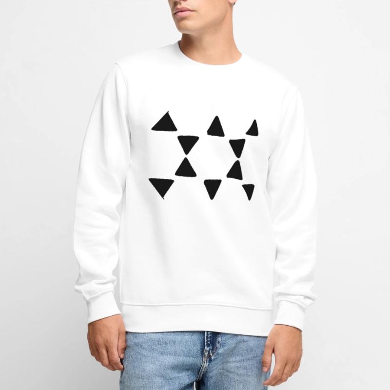 Triangular Pattern Triangular Shapes Men's Premium Organic Jumper