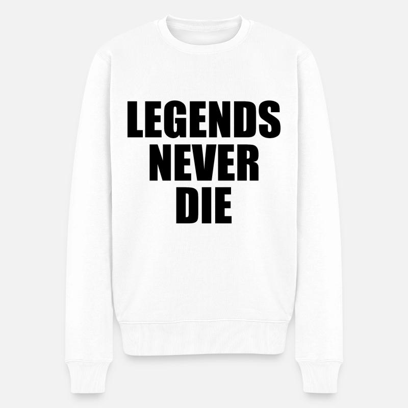 Legends never die - Pull Premium bio Homme - blanc