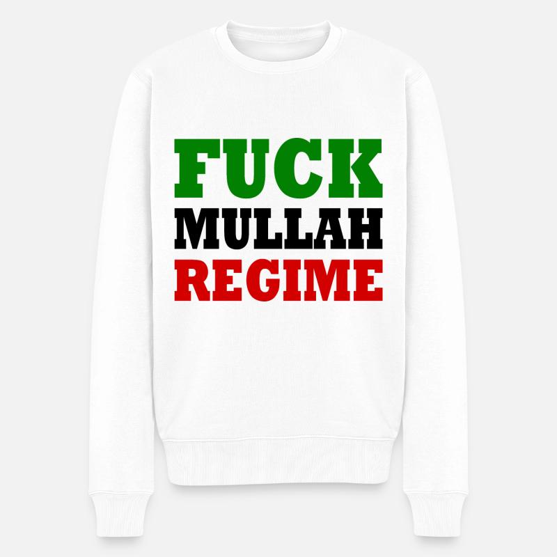 Fuck mullah regime iran - Pull Premium bio Homme - blanc