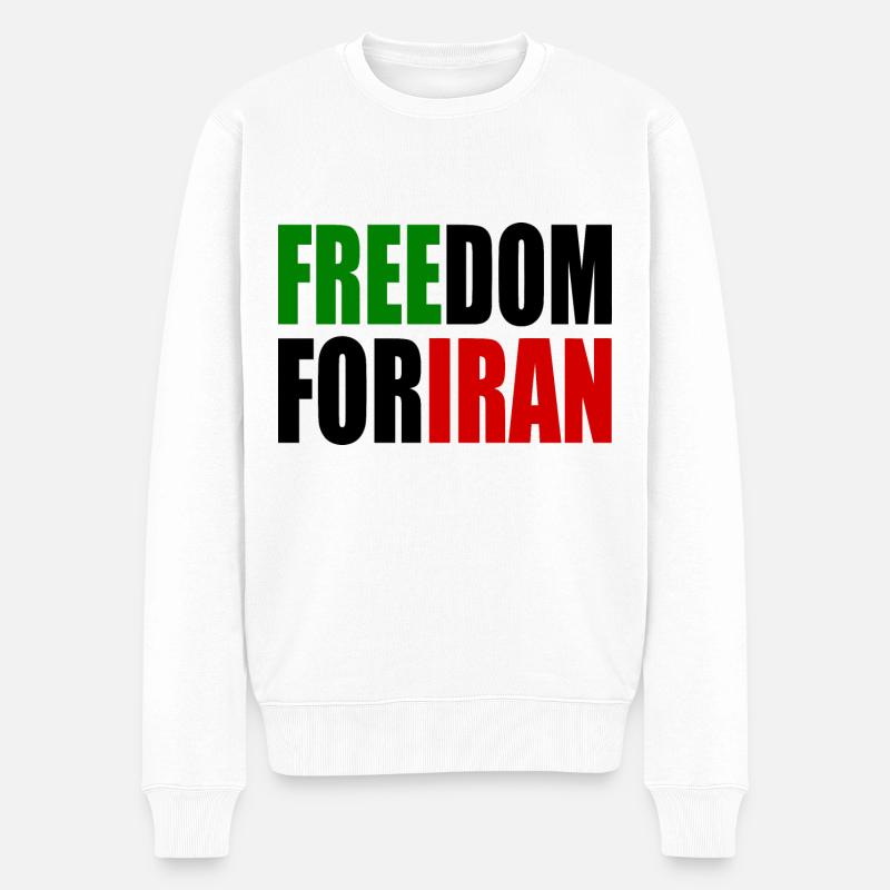 Freedom for iran - Pull Premium bio Homme - blanc