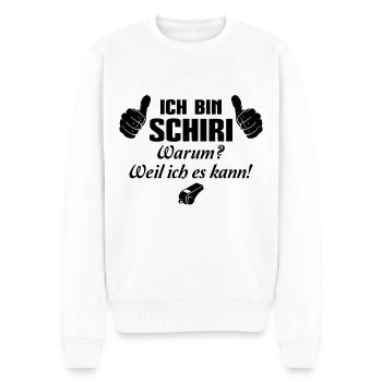 Schiri Referee Unparteiischer Schiedsrichter - Männer Premium Bio Pullover - Weiß - Vorne - Thijin (182cm)