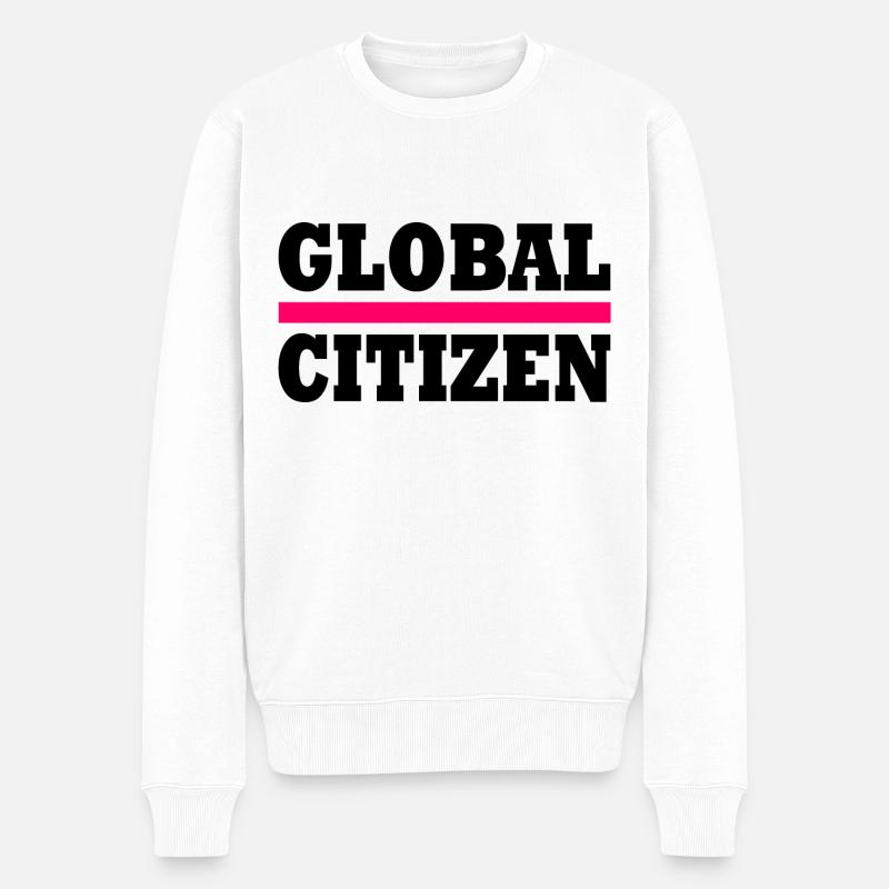 global citizen - Pull Premium bio Homme - blanc
